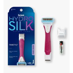 Looking for a bikini razor or pubic hair trimmer for women? Schick Hydro Silk TrimStyle Razor is both! Our Hydro Silk 5 TrimStyle Razor is a compact 2-in-1 waterproof tool that offers expert-level precision, control and care at home that’s gentle on pubic hair and skin. It’s formulated with our hypoallergenic Hydra-Boost serum with shea butter and hyaluronic acid to hydrate* and protect skin from irritation for our smoothest glide ever. The 5 Curve-Sensing blades with skin-protection coating and Intimate Wash, Shaving Tips, Target Beauty, Trim Styles, Body Smells, Natural Contour, Grey Trim, Moisturizing Serum, Safety Razor