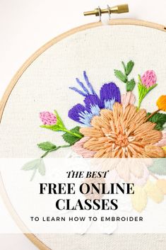 the best free online classes to learn how to embroider