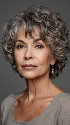 Short Hairstyles for Women Over 60 Over 60 Short Hairstyles, Short Angled Bob, Curly Cut, Highlights Curly, Framing Highlights, Hairstyles For Women Over 60, Asymmetrical Pixie, Curly Pixie Cuts, Curly Updo