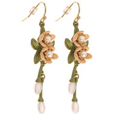 Give your look a fun, feminine, and floral flair with Blush Flower Drop Earrings. These lovely earrings feature two blush pink blooms with green acrylic petals and white plastic pearl accents. Wear these earrings to finish off an outfit in a most fashionable way!     Details:   Length: 2"  Width: 5/8"  Metal Color: Gold      Package contains 1 pair of earrings. Spring 3d Flowers Dangle Earrings, Rose Gold Drop Flower Earrings For Spring, Green Flower Shape Earrings For Spring, Feminine Spring Flower Dangle Earrings, Green Flower Earrings For Spring, Green Flower-shaped Earrings For Spring, Green Flower Shaped Earrings For Spring, Spring Green Flower Earrings With Ear Wire, Spring Green Flower Earrings