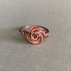 New & Custom Made For You! New Wire Wrapped Copper Rose Ring. An Adorable Dainty Design Handmade With Love By Me, Perfect For Every Day Wear! Treat Yourself Or Gift It To Match With Your Bestie, As Bridesmaid Squad Gifts, Etc! Made With Shiny Tarnish Resistant Wire That Will Not Change Color To Order, Please Indicate: > Ring Size Equestrian Earrings, Bridesmaid Squad, Horse Earrings, Wrapped Rings, Silver Flower Earrings, Nature Earrings, Lace Necklace, Turtle Earrings, Copper Rose