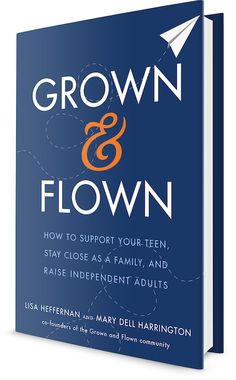 the book cover for grown and blown, with an airplane flying over it's head