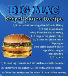 a menu for a big mac restaurant