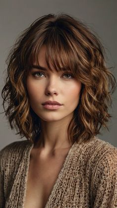 Medium-Length Shag Haircuts Shoulder Length Hair With Layers, Shoulder Length Wavy Hair, Shoulder Length Hair With Bangs, Eva Hair, Style Bangs, Layered Haircuts For Medium Hair, Shag Haircuts, Meg Ryan, Layered Bob Hairstyles