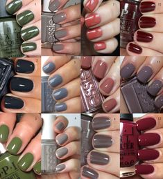 Nail Colors For Fall, Best Nail Colors, Fall Toe Nails, Shellac Nail Colors, Shellac Manicure, Dark Red Nails, Fun Nail Colors, Toe Nail Color, Fall Gel Nails