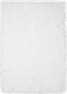 a white fur rug with a square shape