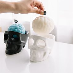 Scented Crying Candles by The Jacks Brain Candle, Candle Melts, Halloween Tattoo, Skull Candle, Skull Decor, A Skull, Gothic Decor, Gothic Home Decor