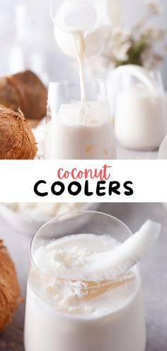 Coconut Cooler tastes like vacation in a glass! One sip of this coconut drink and you’ll feel like you’re lounging beachside in the sun. Creamy, refreshing and delicious! It's the perfect summer drink! Coconut Cooler, Coconut Milk Drink, 140 Pounds, Coconut Recipes, Drink Milk, Non Alcoholic Drinks