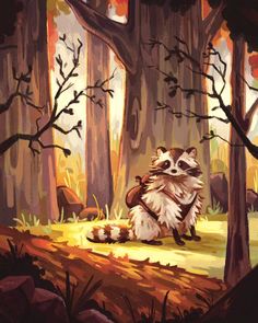 JelArts (@jelarts) • Instagram photos and videos Raccoon Art Illustration, Jelarts Drawings, Christmas Animal Art, Cartoon Raccoon Drawing, Racoon Painting, Racoon Drawings, Racoon Drawing, Digital Art Animals, Racoon Art