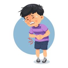 Stomach Ache Cartoon, Stomach Ache Illustration, Gluten Intolerance Symptoms, Stomachache, Tummy Ache, Bloated Belly, Vector People, Kids Vector, Stomach Ache