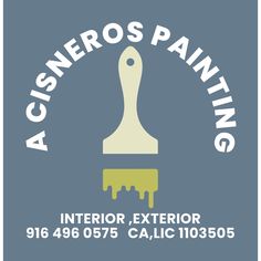 the logo for acissneros painting, an interior and exterior painting company in california