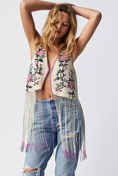 Daisy Jones & the Six Collection | Free People Daisy Jones, Layered Tops, Rock A, Lace Maxi Dress, Vintage Aesthetic, Festival Outfit, Outfit Idea, Embroidered Top