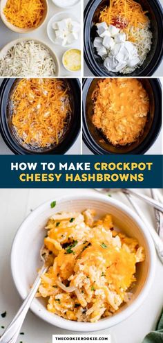 how to make crockpot cheesy hashbrowns in the slow cooker