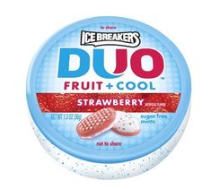 ice breakers duo fruit + cool strawberry