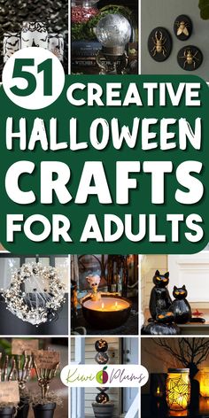 Halloween crafts for adults to unleash your creativity. Explore DIY spooky projects from haunted house decor to pumpkin carving ideas. Try elegant Halloween decorations or gothic crafts to impress your guests. Create Halloween centerpieces, vintage Halloween decor, or witch-themed decorations. Enjoy making haunted mansion crafts, black and orange decor, or skeleton-themed projects. These DIY Halloween decorations add a personal touch to your festivities and make your Halloween unforgettable. Haunted Mansion Crafts, Elegant Halloween Decorations, Halloween Crafts For Adults, Halloween Centerpieces, Gothic Crafts, Diy Halloween Crafts, Haunted House Decor, Elegant Halloween Decor, Halloween Craft Projects