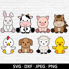 farm animals svg dxf files