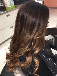 Ombré balayage Brown And Blonde, Chocolate Hair, Hair Color Shades, Honey Hair, Balayage Brunette, Brown Blonde Hair