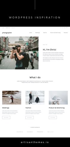 the wordpress theme is clean and modern