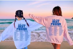 Matching Best Friend Sweatshirt As every order is made with love just for you, please allow 3-7 days processing time before shipment Size UP for an oversized look! Please make sure to check out the sizing chart before ordering to ensure the perfect fit. As every sweatshirt is made to order, we do not accept returns. If you have any questions including personalization inquiries, please feel free to reach out. We are always happy to help! ♥ THANK YOU FOR SHOPPING SMALL! ♥ Cute Gifts For Sister Clothes, Supportive Best Friend Shirts Sports, Bff Disney Hoodies, To My Friend Gifts, Older Sister 16th. Day Gifts, Gifts For Best Friends 2022, Matching Outfits Best Friend Shein, Best Friend Matching Tshirt, Best Friend Hoodies For 2