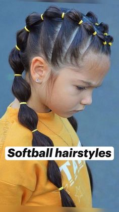 Softball Hairstyles For Curly Hair, Softball Hairstyles For Long Hair, Cute Softball Hairstyles, Hairstyles Athletic, Basketball Hairstyles, Softball Hairstyles, Cheer Hair