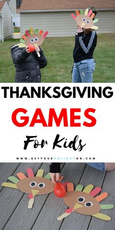 thanksgiving games for kids that are fun and easy to do with the kids at home