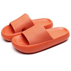 PRICES MAY VARY. 【Super Soft & Lightweight】Latest Technology-Super Soft Home Slippers use ultra rebound soles to make you feel like you are stepping on the cloud, giving you a sense of cloud feet, And Lightweight material is more comfortable than rubber slippers / sandals. 【Thick Sole Design】Different from other plastic home slippers, this pair of massage slippers use about 1.6 inch - 4cm thick sole, which makes you taller and more wear-resistan. 【Double Anti-Slip】The interior of cloud Slippers Feather Slippers, Rubber Slippers, Rubber Sandals, Summer Slippers, Platform Slippers, Manicure Y Pedicure, Slipper Sandals, House Slippers, The Body Shop