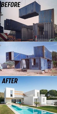 the before and after pictures of shipping containers