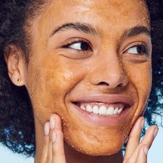 A 2-in-1 face scrub and mask that buffs and hydrates with real brown sugar and strawberries. Fresh Sugar Face Polish, Strawberry Seeds, Best Exfoliators, Spa Specials, Skincare Masks, Turmeric Face Mask, Face Polish, Strawberry Seed, Cartoon Clouds