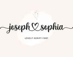 the logo for joseph & sophiia, a handwritten font with an artistic touch