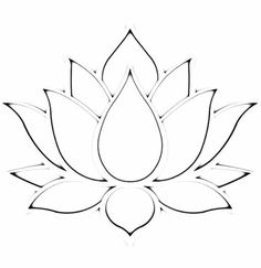 the outline of a lotus flower