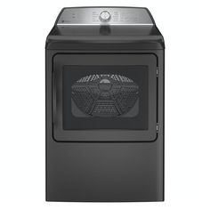 the front load washer is shown in black