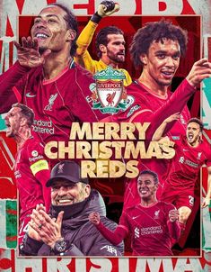 the liverpool players are celebrating christmas in this poster