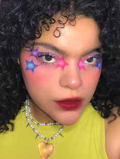 Pan Flag Makeup, Bi Flag Makeup, Asexual Makeup, Bi Pride Makeup, Drag Makeup Ideas, Bi Makeup, Bisexual Makeup, Pride Makeup Looks, Lgbtq Makeup