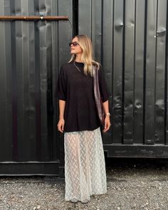 CPHFW DAY 1 • • • #summeroutfit #everydayoutfit #neutralstyle #outfitinspo #grwm #casualstyle #doseofstyle #whoisyourstylist #femfeed #neutralfashion #wiwt #whatshewore #cphfw #copenhagenfashionweek Lace Skirt Outfit Summer, Lace Skirt Outfit, Fall Photo Shoot Outfits, Skirt Outfit Summer, Lace Maxi Skirt