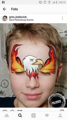 Eagle Hockey Face Paint, Eagles Face Paint, Eagle Face Paint, Eagle Makeup, Mask Face Paint, Face Painting Tips