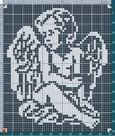 a cross stitch pattern with an image of a woman holding a baby in her arms