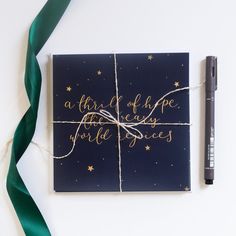 christian christmas cards with christmas carol calligraphy lyrics and starry night Lyrics Calligraphy, Christian Christmas Card, The Weary World Rejoices, Christmas Carols Lyrics, Weary World Rejoices, A Thrill Of Hope, Thrill Of Hope