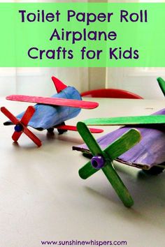 toilet paper roll airplane crafts for kids