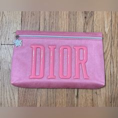 New Dior Pink Pouch Suede Cosmetic Bag Brand New! Could Be Made Into A Crossbody If You Buy The D-Ring Kit Online. Designer Pink Pouch For Everyday Use, Designer Pink Travel Pouch, Pink Clutch Pouch With Dust Bag, Dior Pink, Pink Pouch, Bag Brand, D Ring, Online Boutiques, Dior Bag