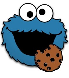 a cookie with big eyes and an eyeball in the shape of a cookie is shown