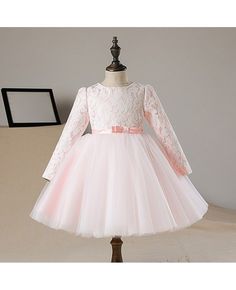 Shop lovely peach pink lace tutus flower girl dress with sleeves tulle pageant gown online. Super cute styles with couture high quality. Pro since 2009. Flower Girl Dress With Sleeves, Glitz Pageant Dresses, Flower Girl Dresses Champagne, Long Flower Girl Dresses, Pageant Gown, Cheap Flower Girl Dresses, Girls Dresses Online, Flower Girl Dresses Tutu, Cute Styles