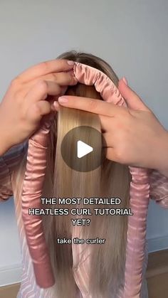 49K likes, 272 comments - eternalmusehair on December 19, 2023: "Never use your heatless curler on wet hair. For longer lasting results we recommend using a hair mist to slightly dampen fully dry hair. It is best to use the mist per section as you wrap - this way it gives each section enough time to set as it starts to dry. The heatless overnight curler can also we used on dry hair if you hair holds a curl really well naturally ♥️". Curling Hair Overnight With Socks, How To Use Silk Hair Curler, Silk Hair Curler Tutorial, Using Heatless Curlers, Curling Wet Hair Overnight, Dry Curls Overnight, Ways To Use Heatless Curler, How To Make Curls With Wet Hair, Heatless Curls For Fine Hair