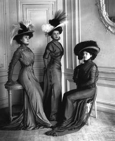 Modelo del Porfiriato, México Belle Epoch, Three Women, 20th Century Fashion, Gibson Girl, Photo Vintage, Edwardian Era, Edwardian Fashion, Moda Vintage, Belle Epoque