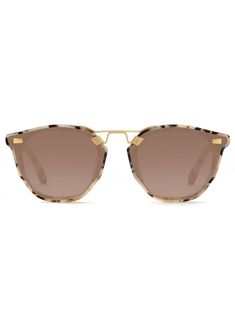 KREWE - BEAU NYLON | Matte Oyster 18K Mirrored handcrafted, luxury tortoise shell sunglasses with a double metal bridge Silver Gradient, Metal Bridge, Petite Style, Custom Vanity, Free Frames, Acetate Sunglasses, Microfiber Cleaning Cloths, Clean Microfiber, Petite Fashion