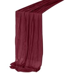 a long red scarf hanging from the side