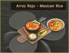 Arroz Rojo - Mexican Rice | icemunmun Sims 4 Mexican, Mexican Comfort Food, Custom Grill, Cooking For A Group, Grilling Menu, Grab Food, Tomato Rice, Sack Lunch, Custom Recipe