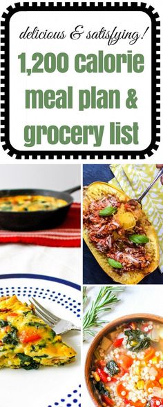 Meal Plan Grocery List, Diet Menu, 200 Calories