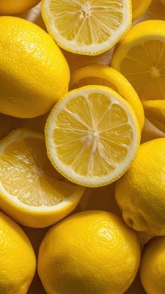 a pile of lemons sitting next to each other