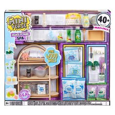 this is an image of a dollhouse set in the package for play with it