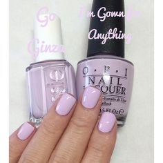 OPI "I'm Gown for Anything" & essie "Go Ginza" Yup identical! But OPI is one… Essie Go Ginza, Pink Nails Acrylic, Opi Nail Polish Colors, Opi Nail Colors, Lavender Nails, Trendy Nail Art Designs, Opi Nail Polish, Polish Colors, Trendy Nail Art